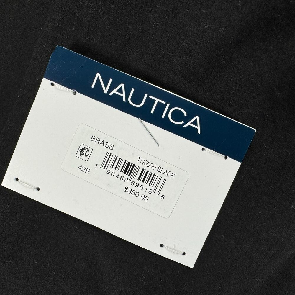 Nautica Mens Classic Fit Double-Breasted Wool Overcoat Black 42R - Picture 4 of 6